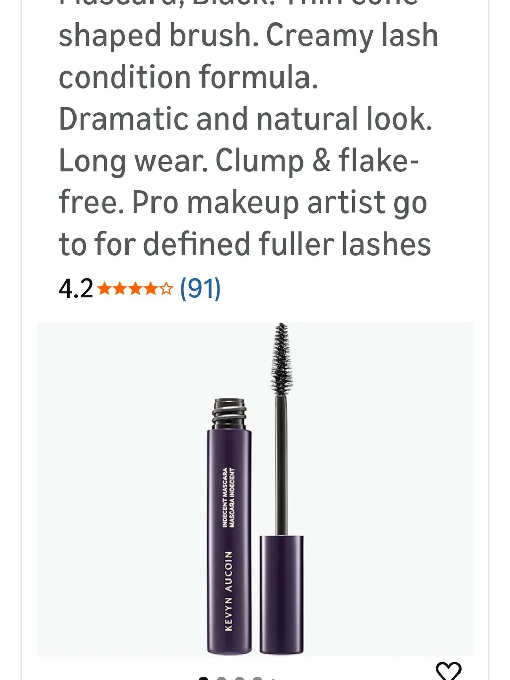 Kevyn Aucoin Indecent Mascara - Black with Purple Box